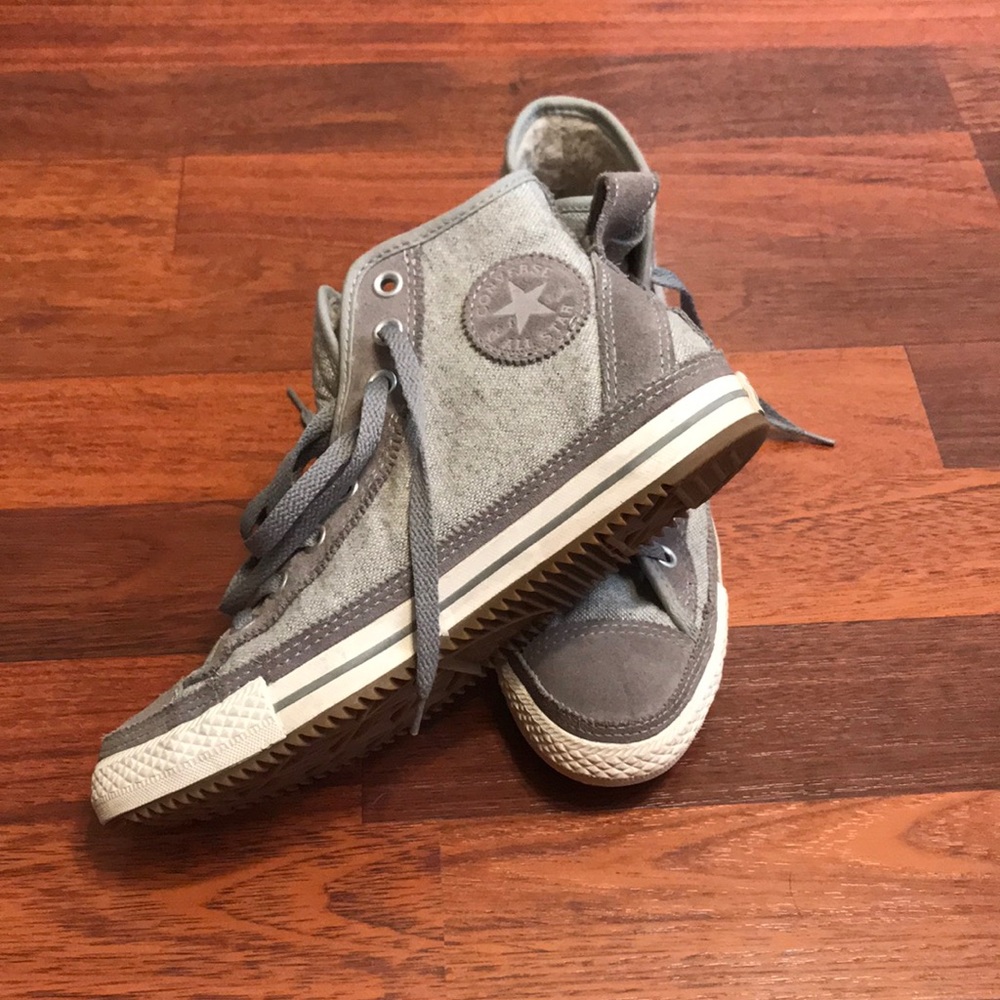 Grey Converse Hi tops